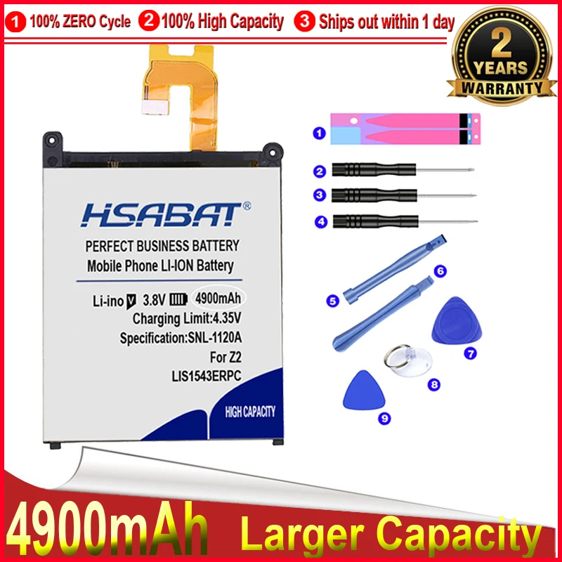 Аккумулятор HSABAT LIS1543ERPC 4900 мАч для Sony Xperia Z2 L50w L50U L50T Sirius SO-03 D6503 D6502 | Мобильные