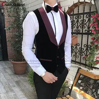 Formal  Fashion Luxury Wedding Men's Vest Suit Waistcoat Sleeveless Jacket Custom Made Slim Shawl Lapel Groom Best Man Tuxedo 1