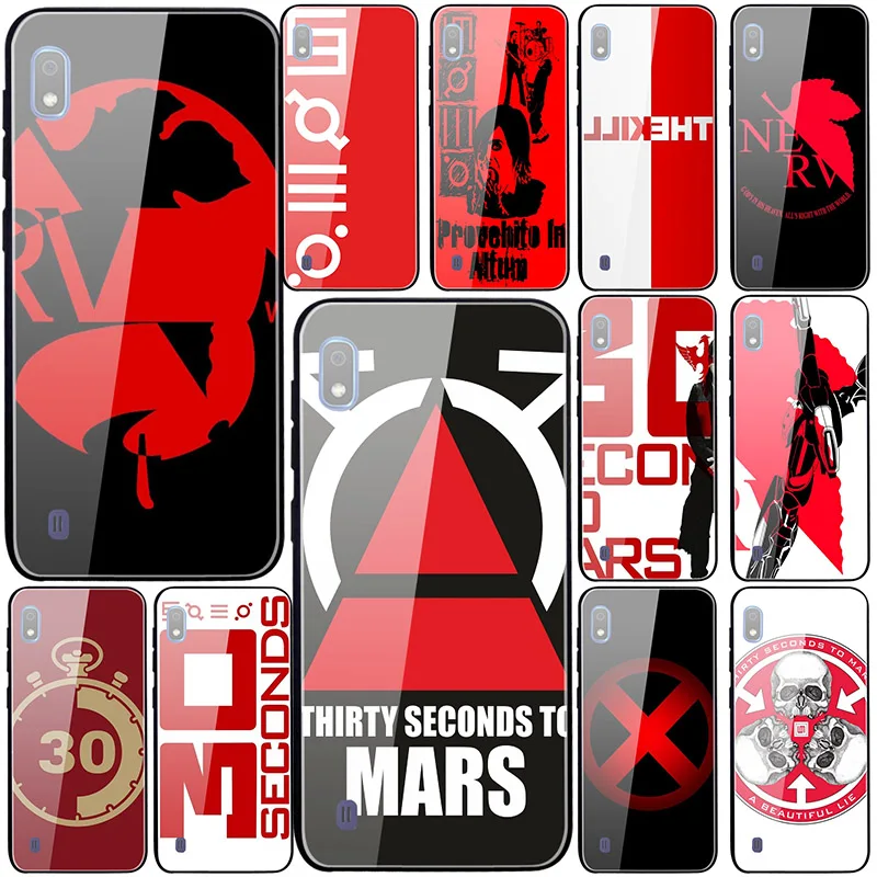 Телефонные чехлы из закаленного стекла с логотипом Seconds To Mars для Samsung Galaxy A10 A20 A40 A50