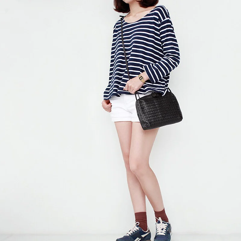 

High-end ladies woven bag new square bag sheepskin small square bag inside and outside leather shoulder bag messenger bag