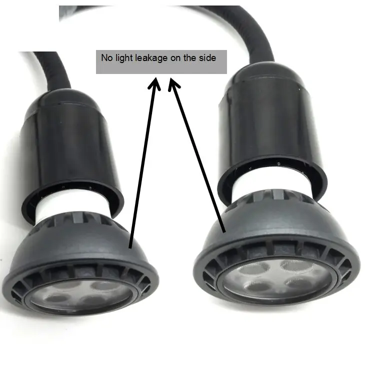 customize led grow lighting with E27 lamp holder gooseneck clamp light aquarium lamp for marine coral reef algae fish plant