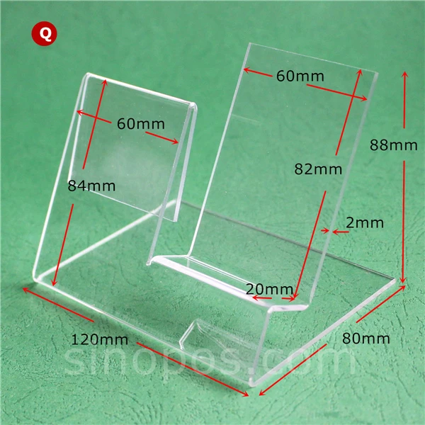 Мульти-сотовые телефоны дисплей акриловая длинная полка стойка, мобильный телефон прозрачные стенды шоу кронштейн Ювелирные изделия Органайзер для косметики мольберт - Цвет: Model Q