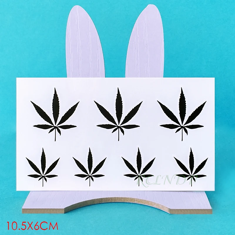 Водонепроницаемая Временная тату наклейка кленовый лист мышка Кот lucky tatto флэш