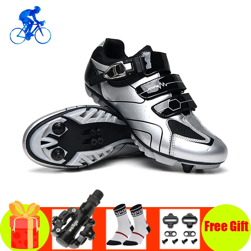 Кроссовки для горного велосипеда мужчин и женщин самоблокирующиеся дышащие