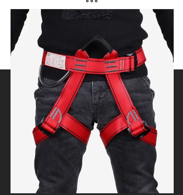 

Professional Outdoor camping Climbing safety Harness seat Belts Survival gear for Climbing Aerial Rappelling tool protection