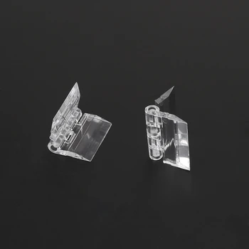 

10Pcs Transparent Plastic Folding Hinges Durable Clear Acrylic Hinge Tools L69A