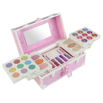 

MoFun 22752T Girl Cute Beautiful Cosmetic Case Children Water-soluble Makeup Cosmetics Pretend Toy Children Cosmetics Girl Games