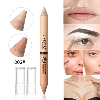 

Double Head 2 Colour Concealer Pen Houten Handvat Zachte Foundation Waterproof Long Lasting Brighten Face Contour Cosmetic TSLM2