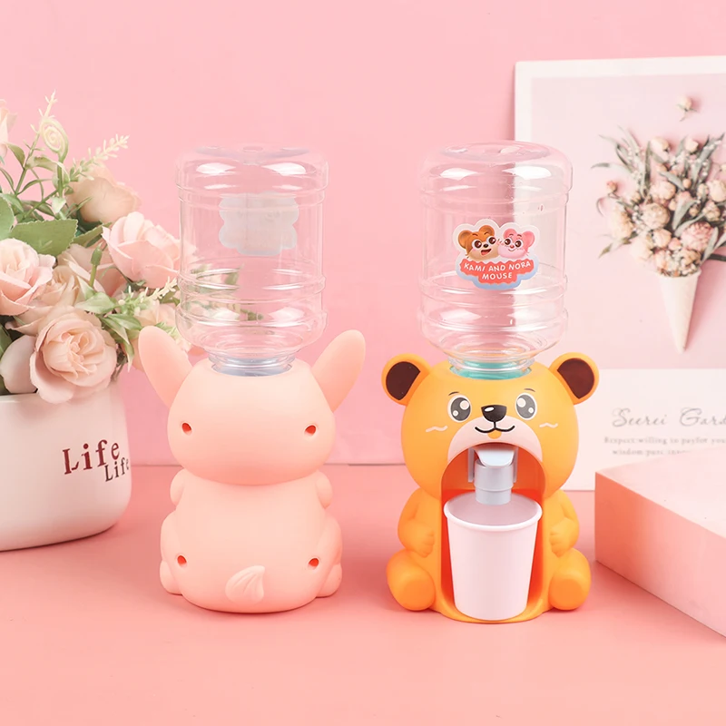 Cartoon Kitchen Toy Mini Water Dispenser For Children Gift Cute Water Juice Milk Drinking Fountain Simulation