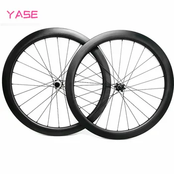 

Carbon disc wheel 700c wheelset Powerwar CT31 Straight pull 100x15 142x12mm 25x25mm tubular road bike disc brake wheel set
