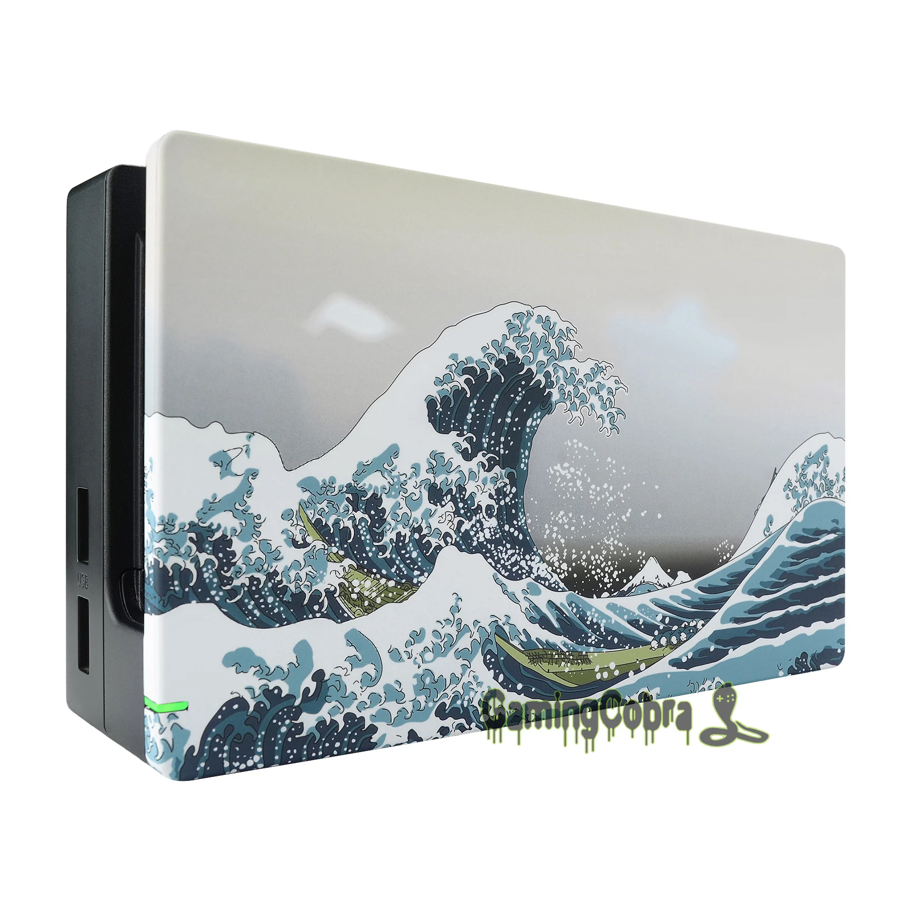 

Custom The Great Wave Soft Touch Grip Faceplate, DIY Replacement Housing Shell for Nintendo Switch Dock