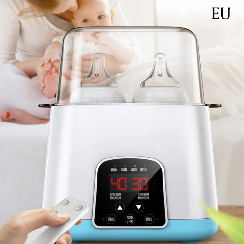 

6 in 1 Milk Bottle Sterilizers Remote Control Automatic Intelligent Thermostat Baby Bottle Warmers Disinfection Box Fast Warm