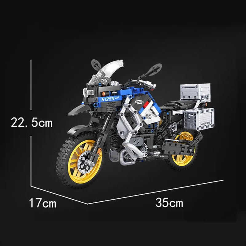 ERBO 948 шт. 1:6 строительные блоки Приключения мото модель автомобиля пластик ABS DIY