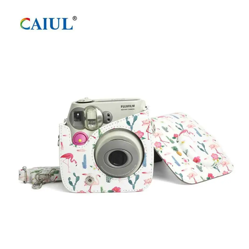CAIUL модная дорожная сумка для Fujifilm Instax Mini7s PU кожаный чехол для камеры Ретро сумка с регулируемым плечевым ремнем