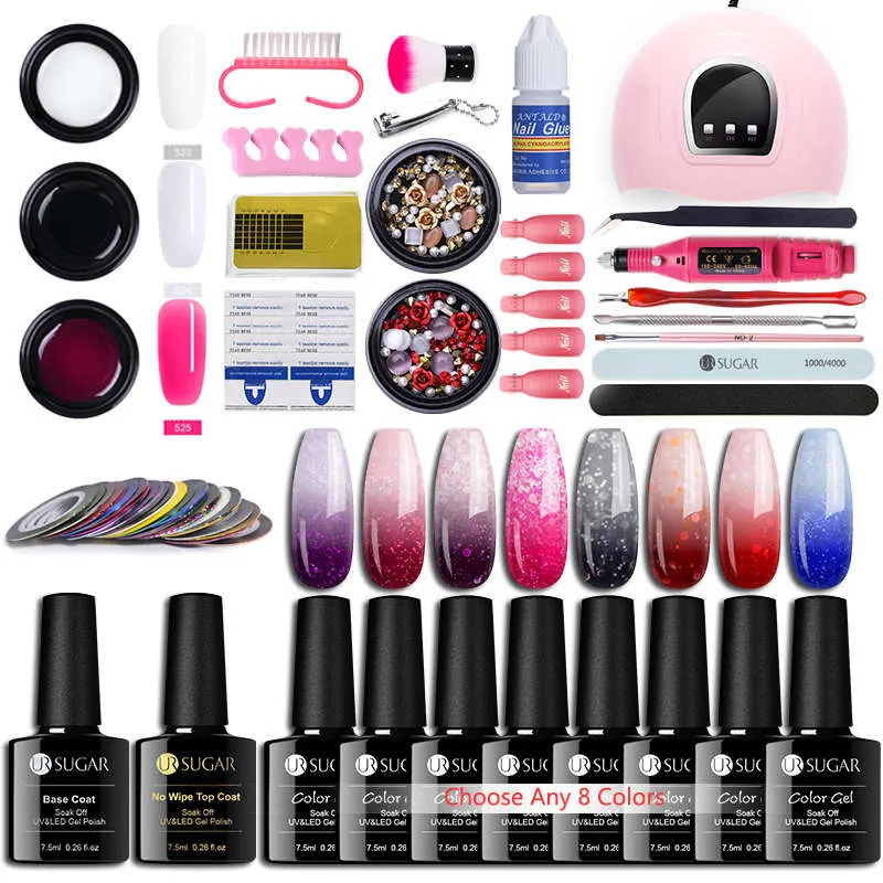 

Nail Gel Set Choose Any 10 Colors gel Nail Polish Set Kit 36W UV LAMP Set Electric Nail Drill Nail Art Sets Nail Extension Kit