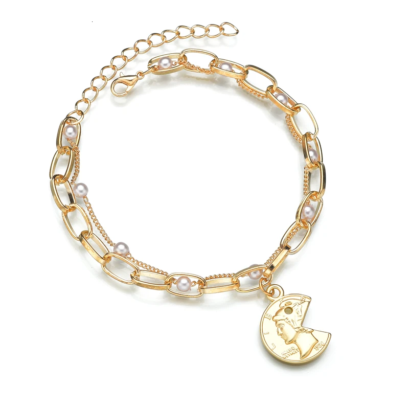 

Gold Color Chain Bracelets For Man Women Gold Silver Color For Pendant Myriad Words Fade Jewelry For Anniversary