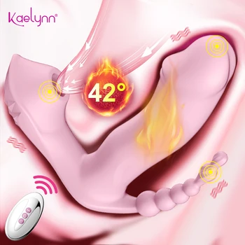 3 IN 1 Heating Sucker Vibrator Clitoris Sucking Vibrators Anal Beads Stimulator Wearable Oral Vagina Dildo Sex Toys for Women 1