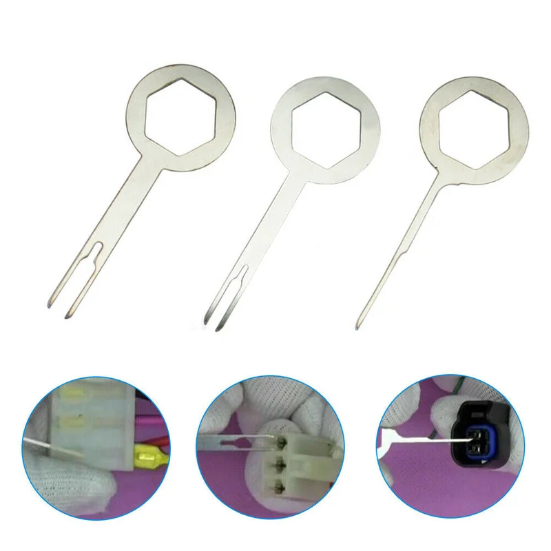 

3pcs Car Terminal Removal Tool Kit Pin Extractor Plug Harness Rimp Puller Tool Car Auto Universal Accessories Car Product