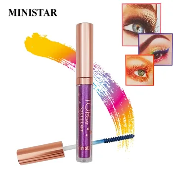 

Ministar eye makeup colorful mascara 8 colors hair color dye waterproof long lasting white purple blue mascara 4D eyelash