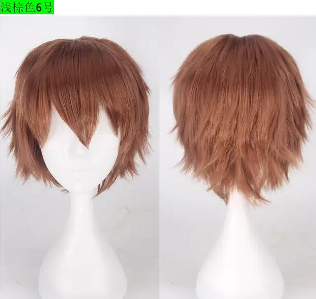 30CM 20 Colour Game Persona 5 Kurusu Akira Short Wig Cosplay Costume Heat Resistant  Hair Joker Amamiya Ren Men Wigs F
