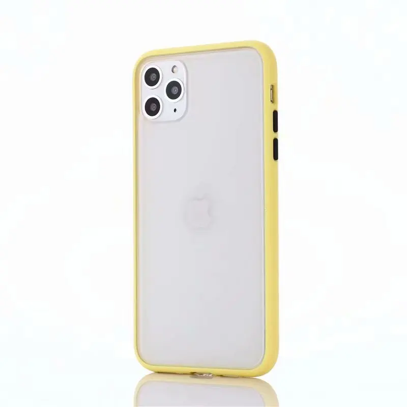 Модный Матовый Прозрачный Простой Стиль чехол для телефона iphone11Pro Max цветная