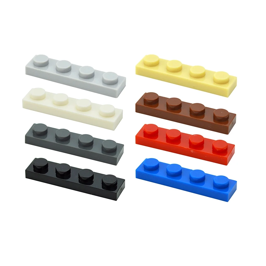 DIY Building Blocks 1x4 Dots Thin Figures Bricks 1*4 Educational Creative Size Compatible With 3710 Plastic Toys For Children