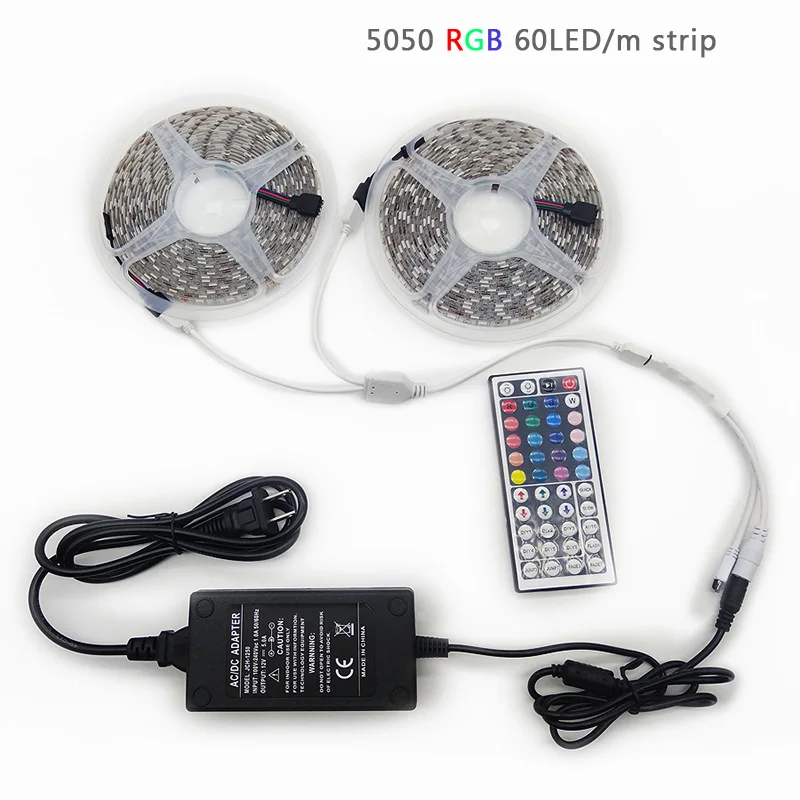 5 м 10 15 светодиодный светильник лента 5050 SMD 60 Светодиодный s/M RGB полосы света DC 12V
