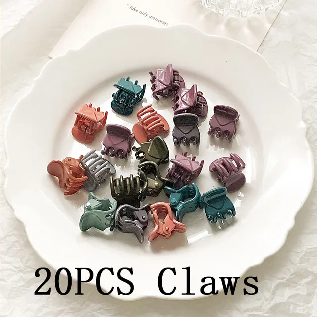 30/50PCS/Set Girls Cute Colorful Flower Star Mickey Small Hair Claws Kids Sweet Hairpins Hair Clips Fashion Hair Accessories 20pcs claw
