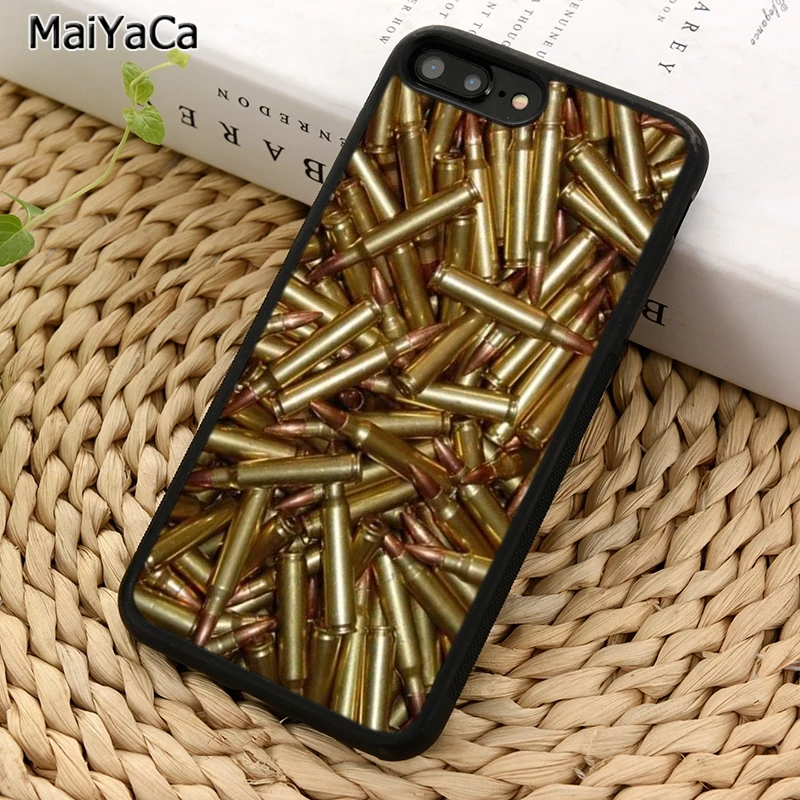 MaiYaCa Bullets Rifle Gun Weapon Phone Case For iPhone 5 6S 7 8 plus 11 12 13 Pro X XR XS Max Samsung Galaxy S8 S9 S10 | Мобильные