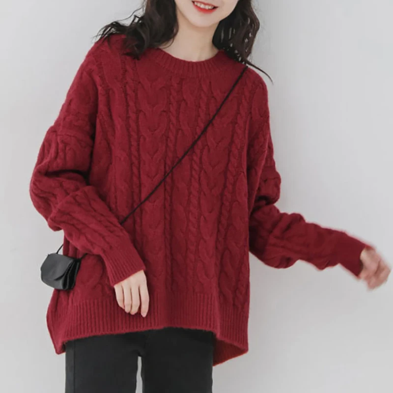 

Short Womens Sweater Female Oversized Knitted Fall 2020 Clothing Pullover Winter Autumn New Fashion Korean Style Warm ladies