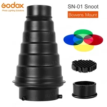 GODOX SN-01 Bowens большой Snoot Studio Flash аксессуары профессиональная студийная осветительная арматура Подходит для s-типа DE300 SK400 II