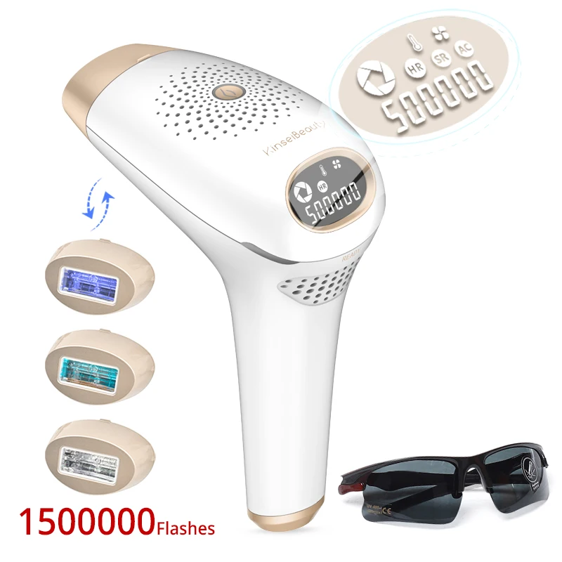 IPL Laser hair removal epilator a laser hair removal device depilador a laser for women Permanent body facial hair remover - Цвет: 3 in1 Gold Suit