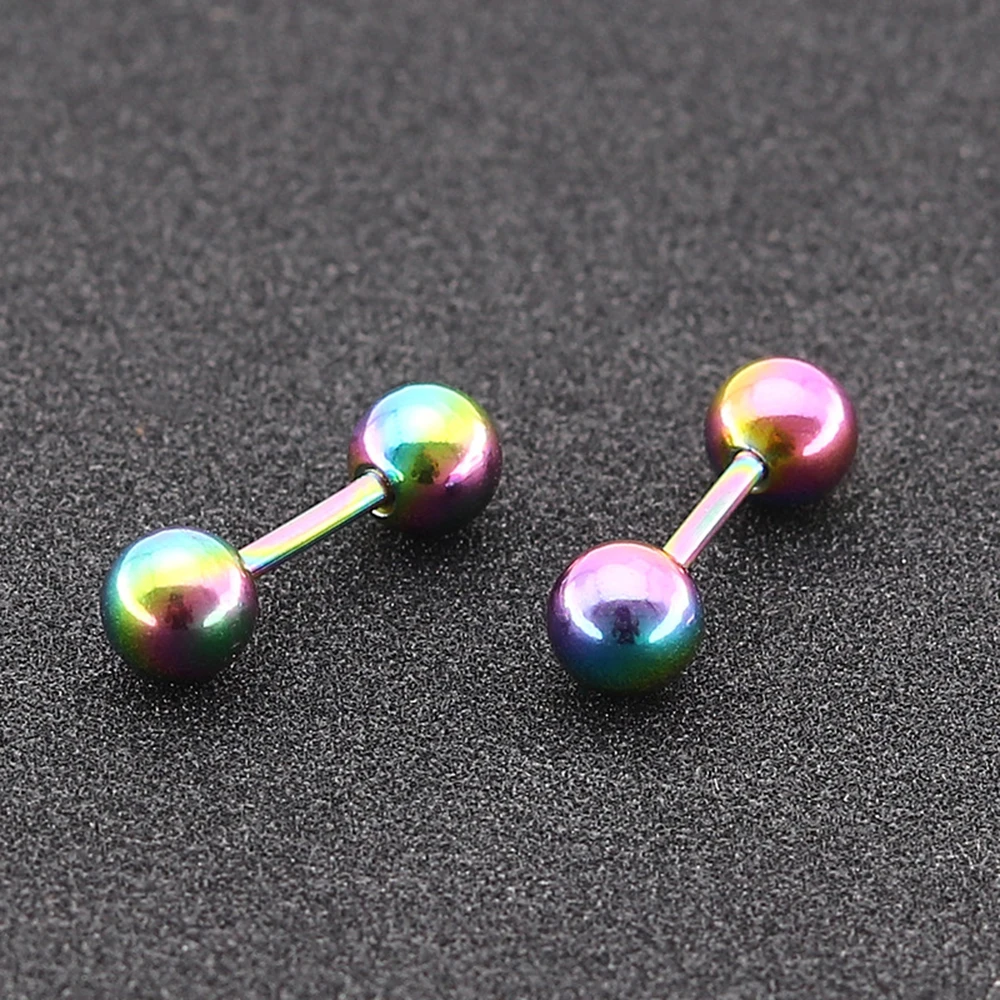 Stainless Steel Barbell Daith Tragus Helix Ring Stud Earing Cartilage Ear Earrings Piercing Body Jewelry 1Pair 16G