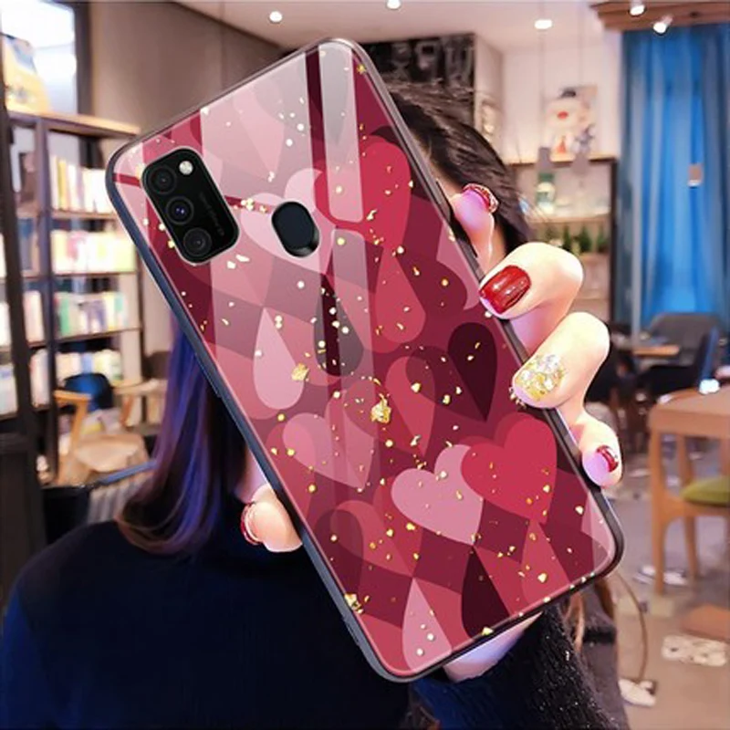 Для samsung Galaxy M30S чехол из закаленного стекла+ ТПУ Рамка твердая задняя крышка для samsung M30S M30 S стеклянный чехол SM-M30S оболочка