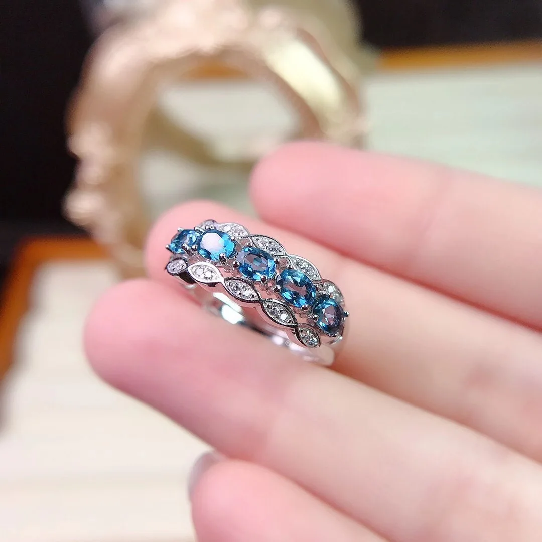 

Natural Topaz Silver Ringss 925 Sterling Silver Ring Fine Jewelry Gift For Women Lady Girls