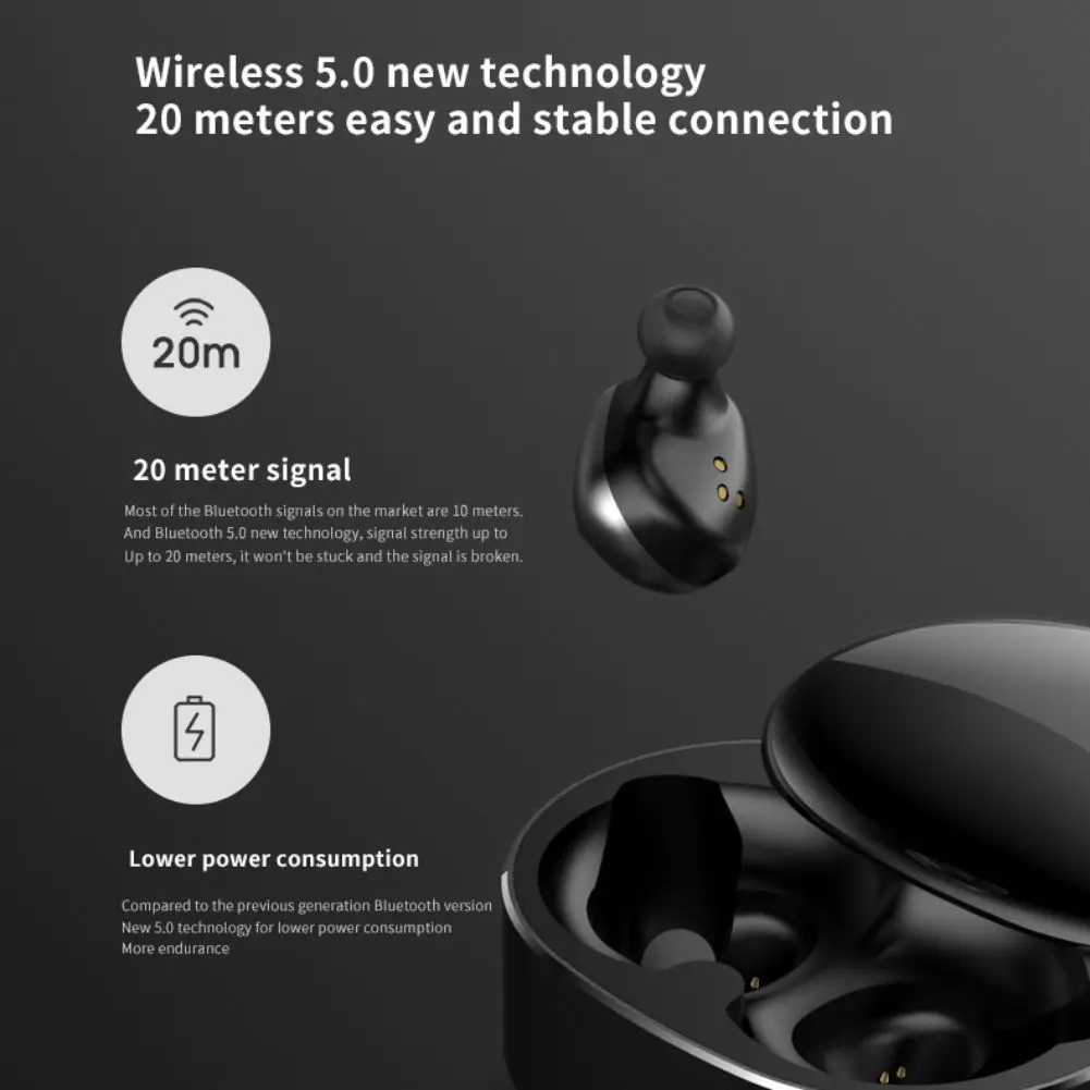 Bluetooth наушники TWS, беспроводные наушники Blutooth 5,0, наушники с громкой связью, спортивные наушники, игровая гарнитура, телефон в ухо, стерео