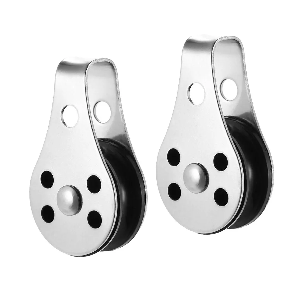 316 Stainless Steel Wire Rope Crane Pulley Block - Boat Lifting Fixed  Pulley Hanging Wire Towing Wheels