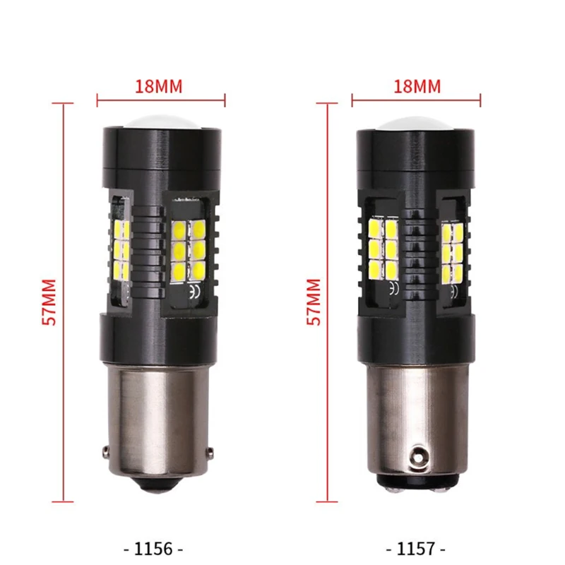 2 шт. автомобильный светильник 1156 светодиодный BA15S P21W светодиодный BAU15S PY21W BAY15D 1157 P21/5 Вт R5W 21 SMD 3030 7440 7443 авто лампы светодиодный 12 V-24 V