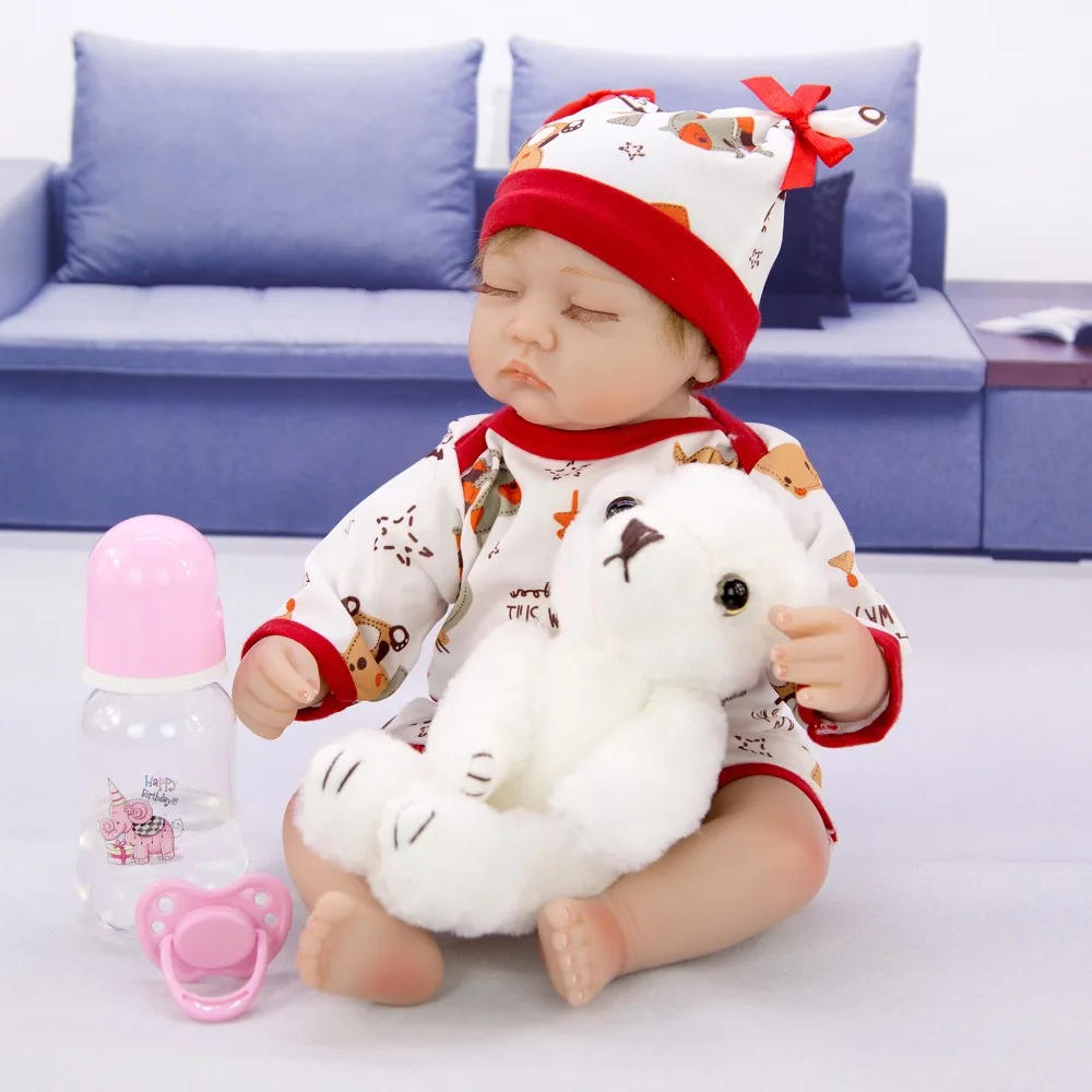 Реалистичная 17 дюймов Кукла реборн игрушки 43 см мягкий силиконовый bebe Кукла реборн l. o. l Menina Brinquedo детский подарок на день рождения