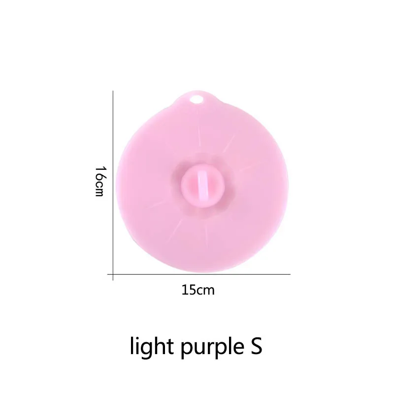 light purple S Кухонная кастрюля, сковорода, крышка, силиконовая крышка, обертка, миска для микроволновой печи, 1 шт., свежие Многофункциональные кухонные многоразовые инструменты для хранения пищи - Цвет: light purple S