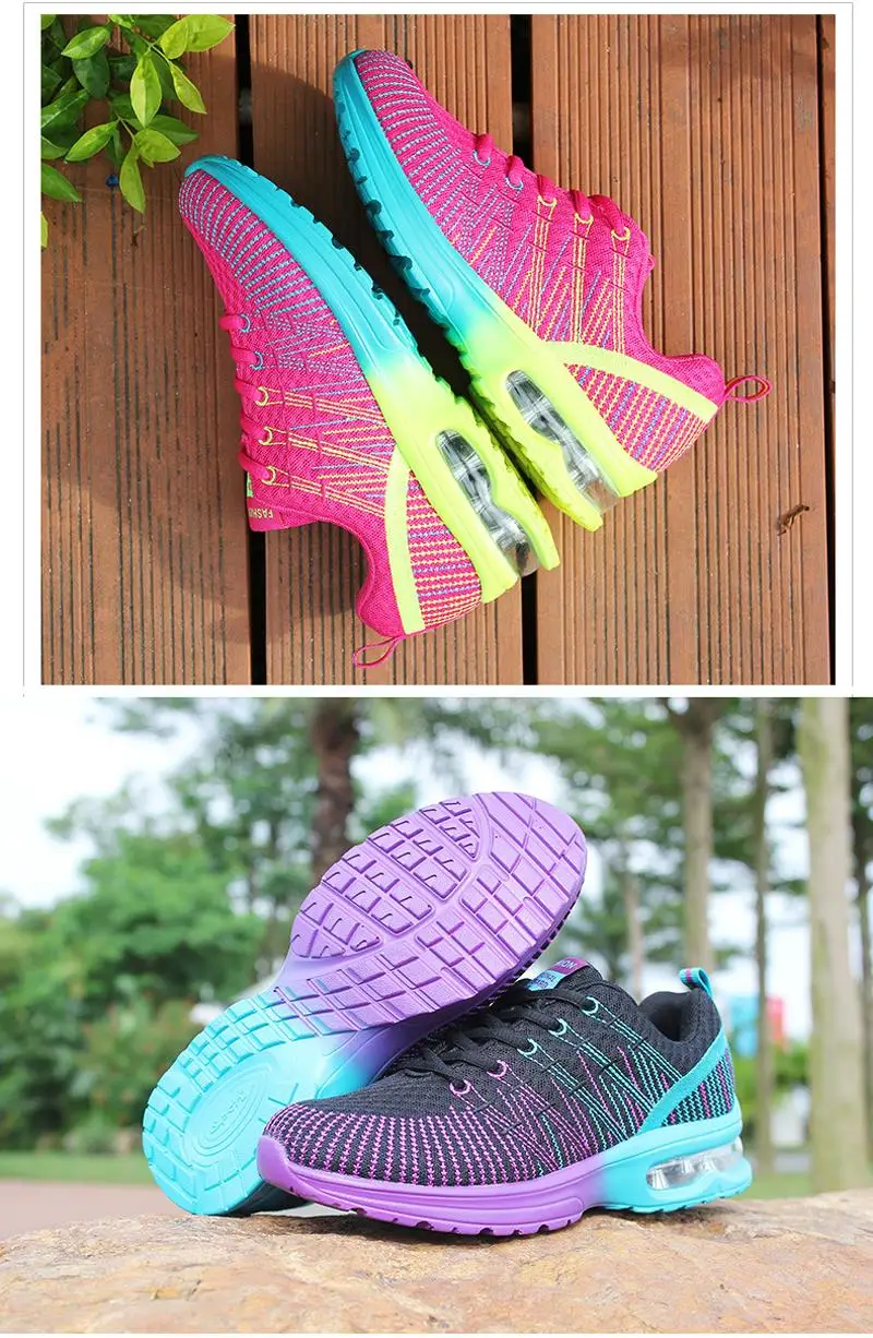 Женская обувь для бега для девочек спортивные туфли дышащие tenis feminino половинная воздушная подушка, увеличивающая рост сетчатая женская