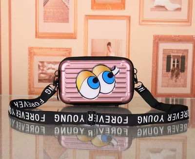 pink eye Xianjian эко Дорожная сумка из АБС-пластика чехол в форме коробки кошелек сумка через плечо качественная сумка через плечо разноцветная сумка с принтом животных для женщин - Цвет: pink eye