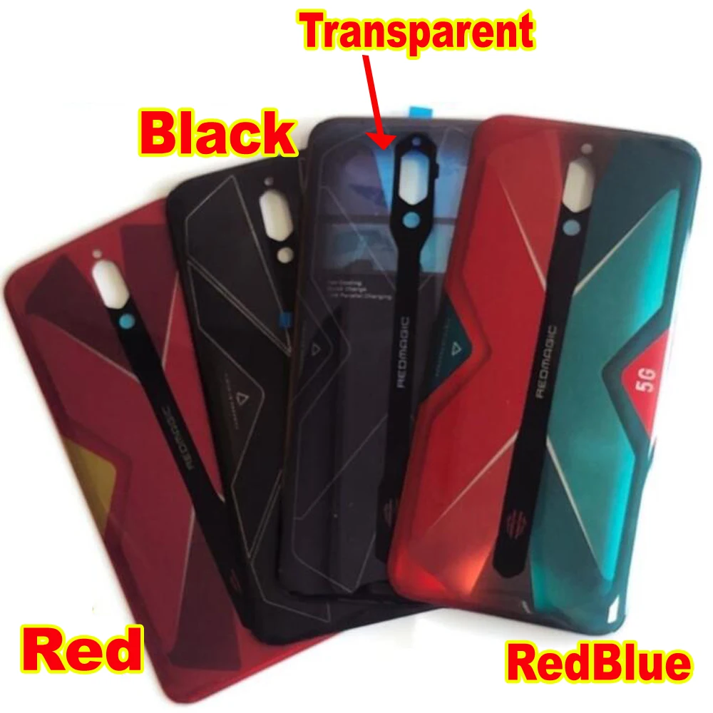 REDMAGIC 5G 背面割れ有り Best New Glass Lid Back Battery Cover For ZTE Nubia Red
