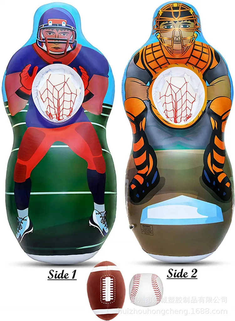 

PVC Inflatable Athletes Wall Children Training Rugby Throwing Frame Dummy Model Tumbler Combat Column