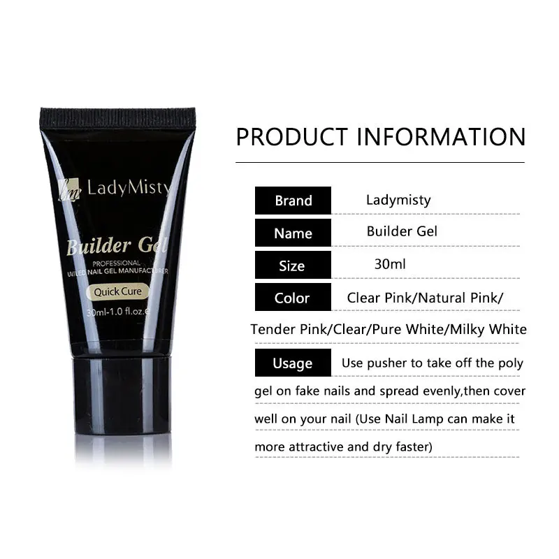 УФ светодиодный ель Ladymisty для наращивания ногтей 30 мл|gel nail extensions|soak offsoak off uv |