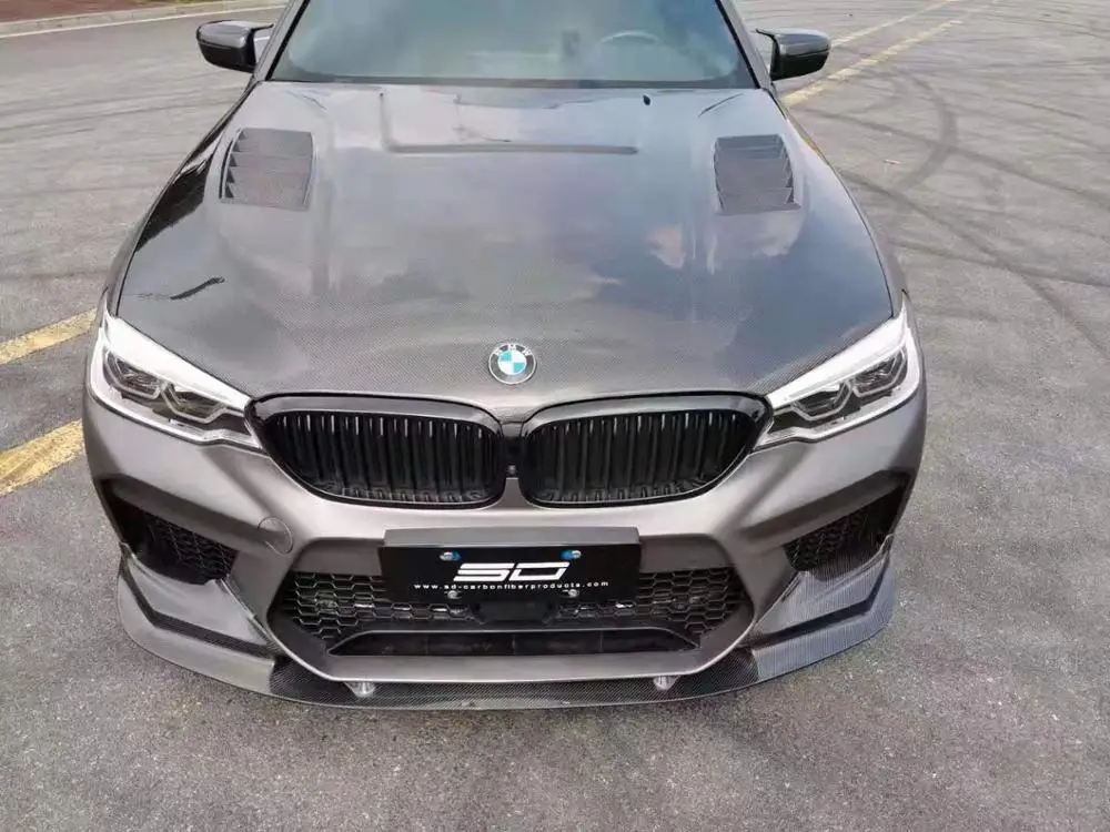 3D стиль для BMW 5 серии M5 G30 G31 G38 2017 2018 2019 углеродное волокно передние разветвители