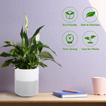 

Intelligent Non-Watering Flower Pot Home Decoration White Self-Watering Plant Pot