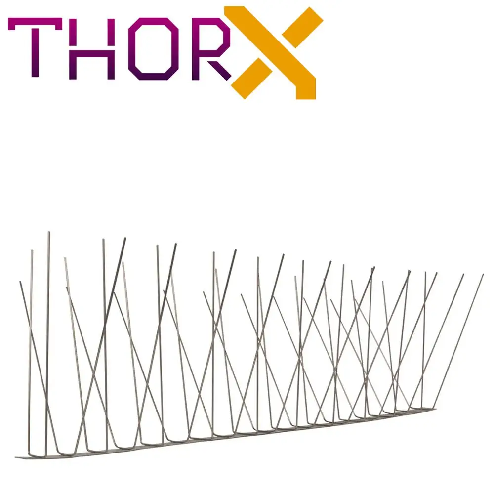 WL-04-TT 4 row seagull spikes on stainless steel base- high quality solution for bird control spikes