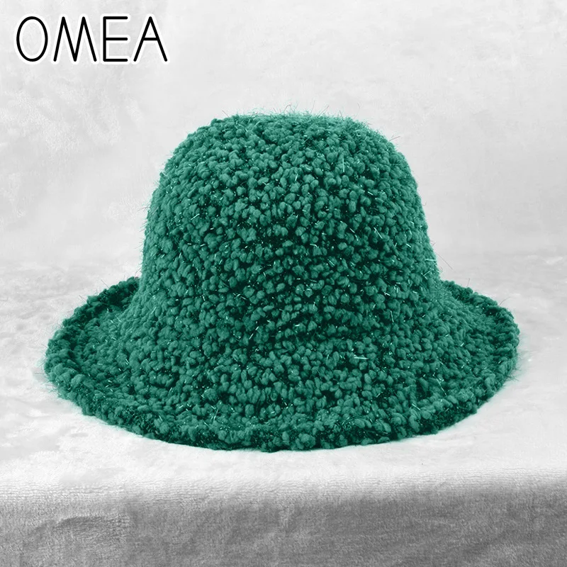 OMEA, Женская фетровая шляпа, кашемировая Панама с блестящей нитью, Панама с обжимными полями, женские трендовые одноцветные шляпы