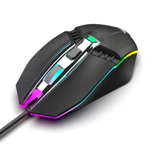 V2RGB Механическая игровая проводная мышь 1800 dpi с поддержкой четырех цветов, динамическая дышащая светящаяся компьютерная игровая мышь для ПК и ноутбука